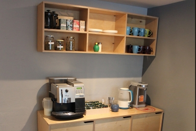 Plywood office kitchen